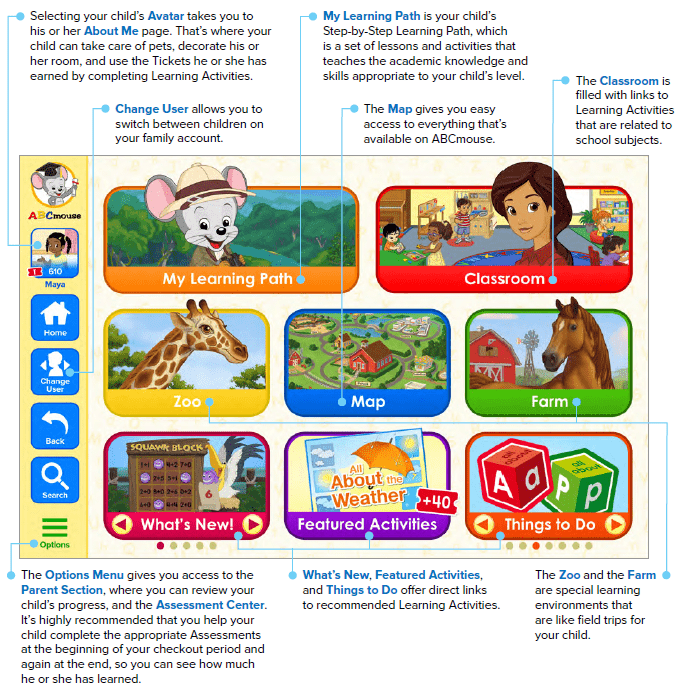 Preview of ABCmouse homepage