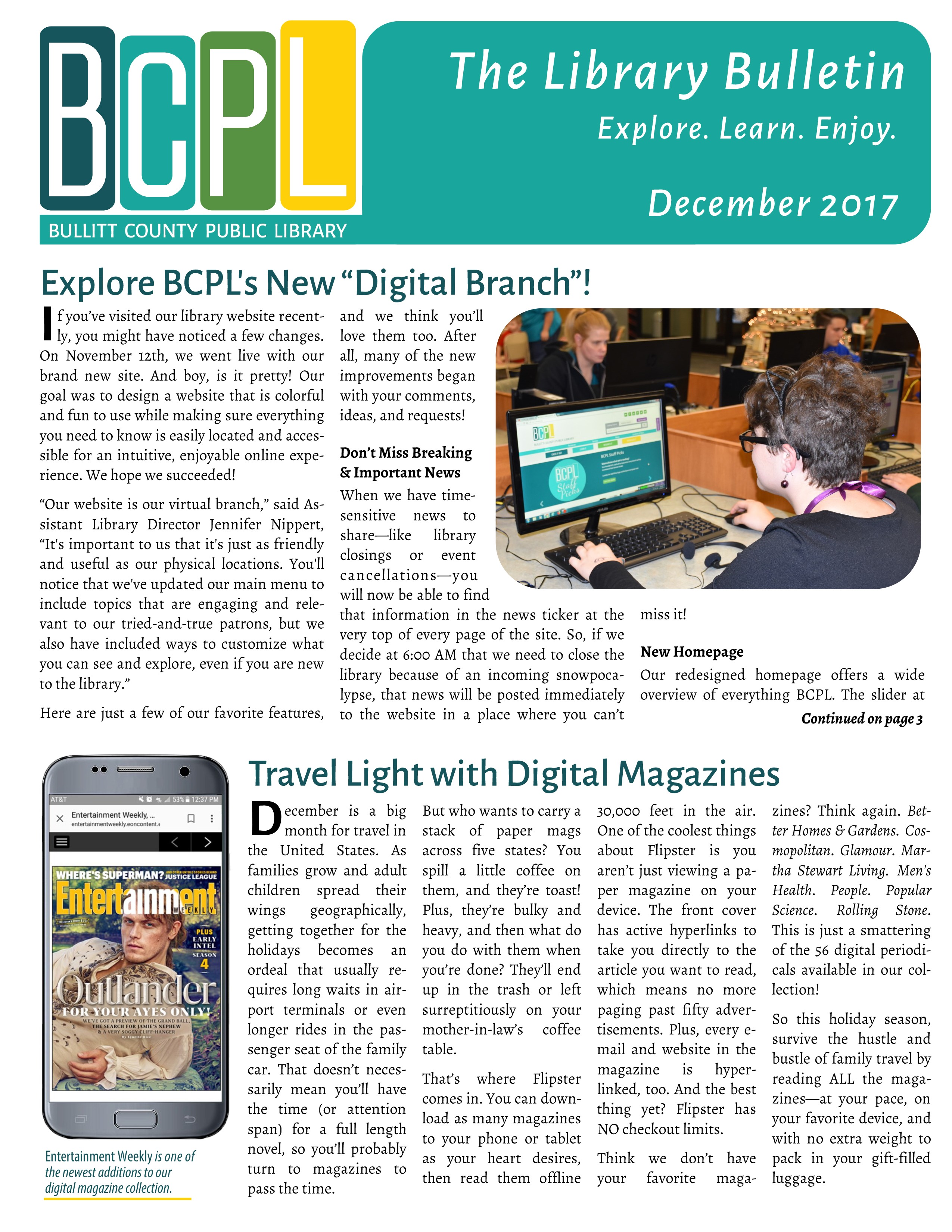 The Library Bulletin December 2017 Bullitt County Public Library