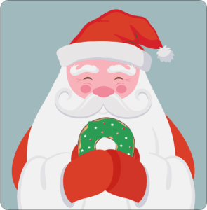 Santa with a Doughnut